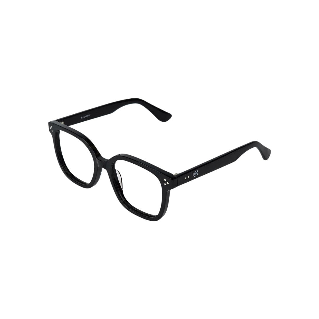 Achao marco óptico acetato Negro filtro luz azul - Buhu Eyewear - vista frontal