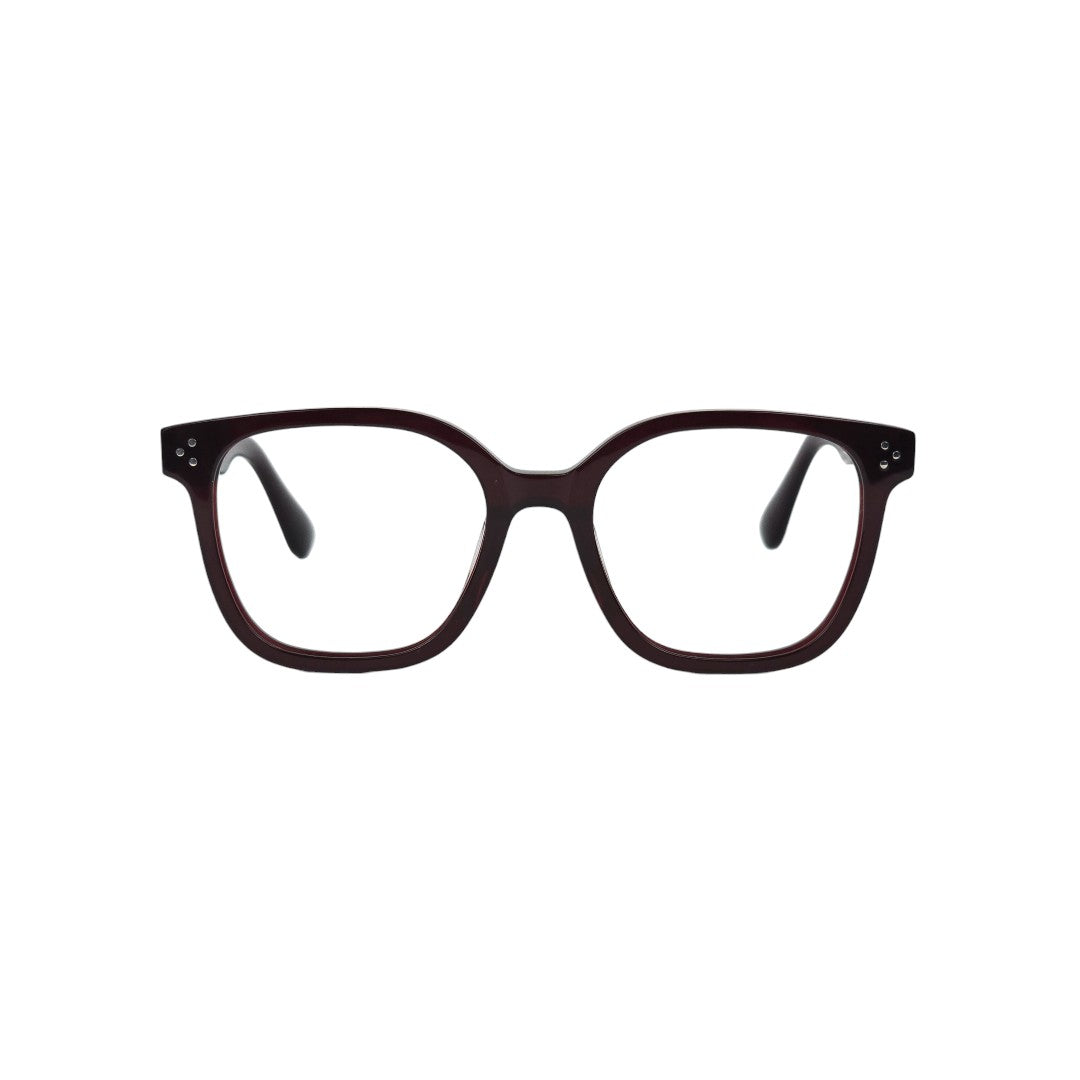 Achao marco óptico acetato Rojo filtro luz azul - Buhu Eyewear - vista lateral