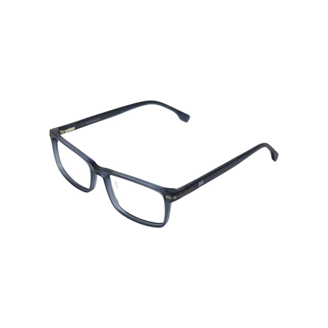 Algarrobo marco óptico acetato Marrón filtro luz azul - Buhu Eyewear - vista lateral