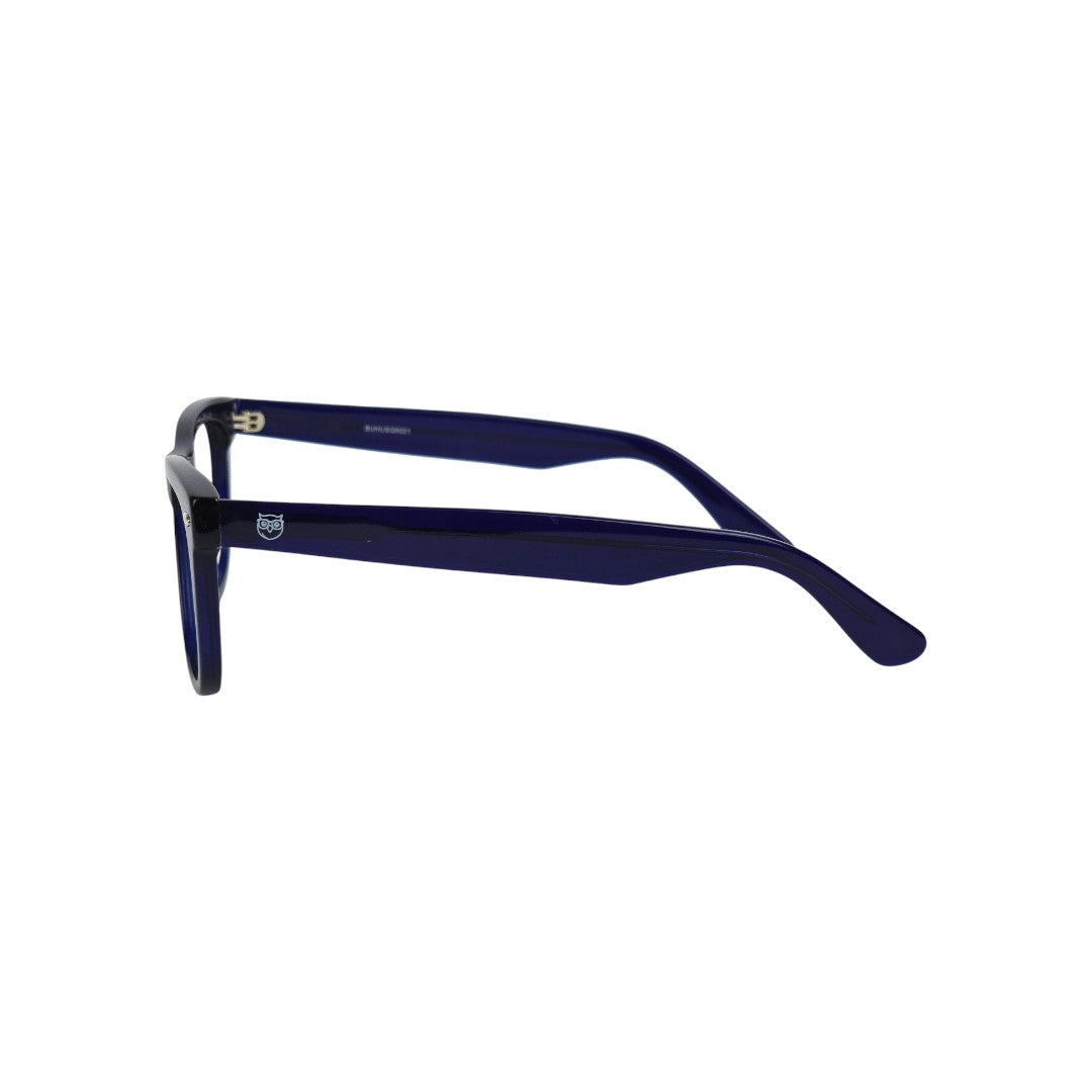 Atlantico marco óptico acetato Azul filtro luz azul - Buhu Eyewear - detalle montura