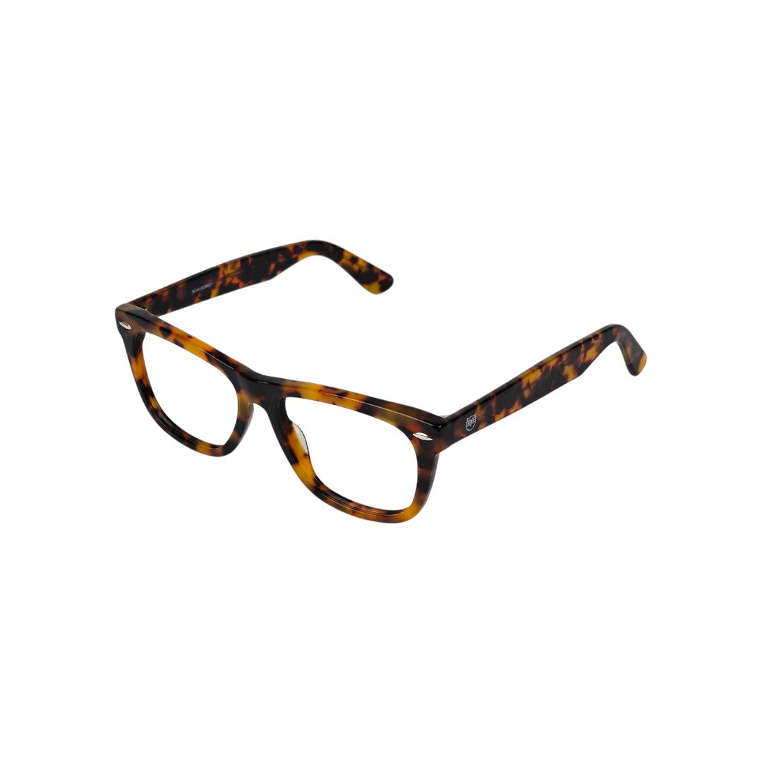 Atlantico marco óptico acetato Carey filtro luz azul - Buhu Eyewear - detalle montura