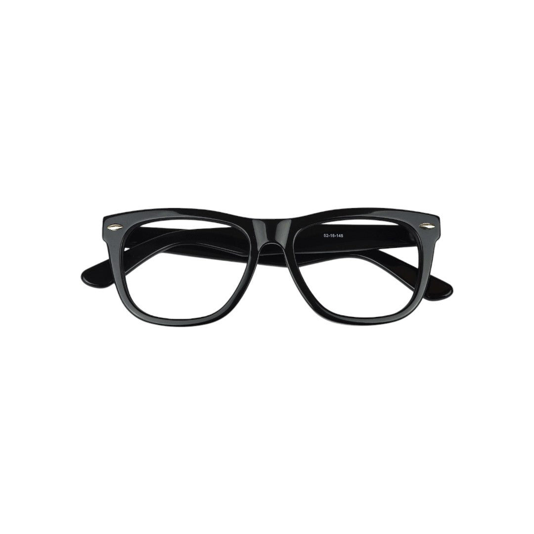 Atlantico marco óptico acetato Negro filtro luz azul - Buhu Eyewear - vista frontal