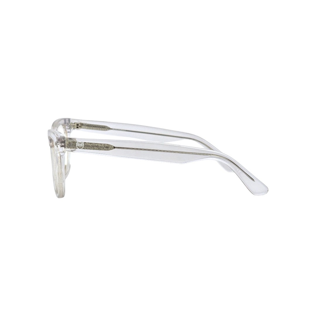 Atlantico marco óptico acetato Transparente filtro luz azul - Buhu Eyewear - detalle montura