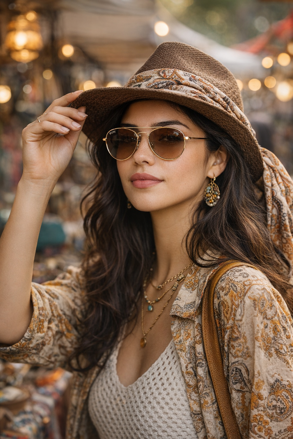 Praga lentes de sol UV400 metal aviador - Buhu Eyewear - detalle