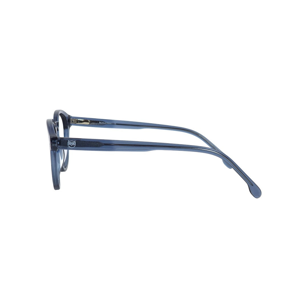 Caburga marco óptico acetato Azul filtro luz azul - Buhu Eyewear - detalle montura