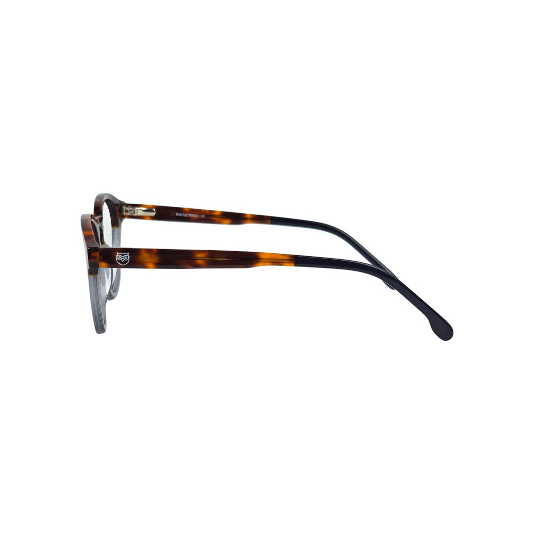 Caburga marco óptico acetato Carey filtro luz azul - Buhu Eyewear - detalle montura