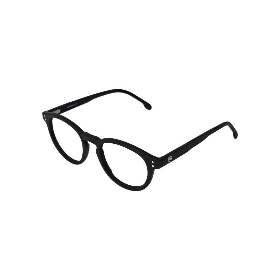 Caburga marco óptico acetato Negro filtro luz azul - Buhu Eyewear - vista lateral