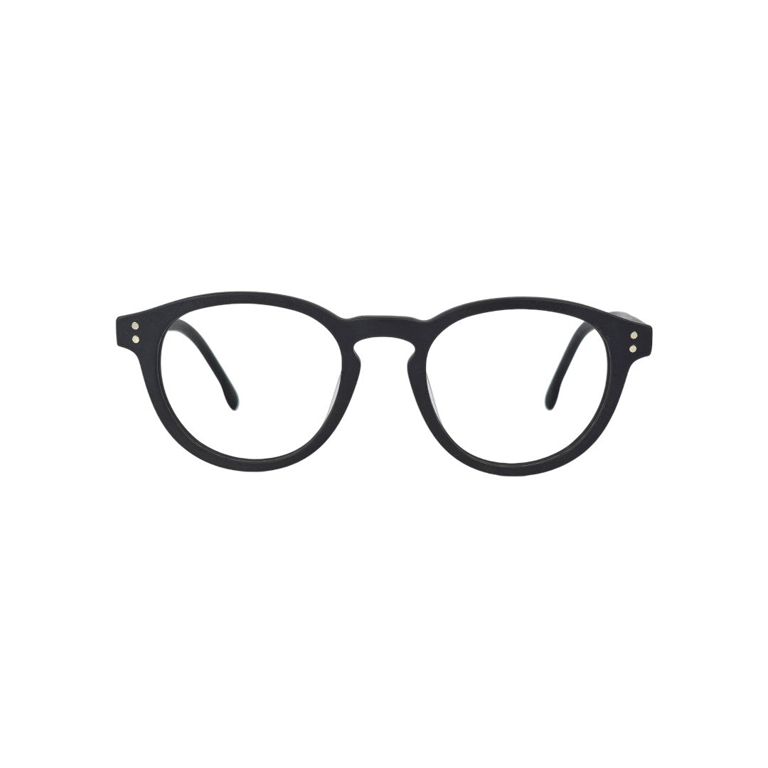 Caburga marco óptico acetato Negro filtro luz azul - Buhu Eyewear - detalle montura