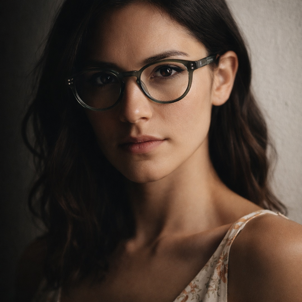 Caburga marco óptico acetato Verde filtro luz azul - Buhu Eyewear - vista frontal