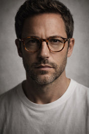 Capuchino lentes de lectura filtro luz azul Carey - Buhu Eyewear - vista detalle
