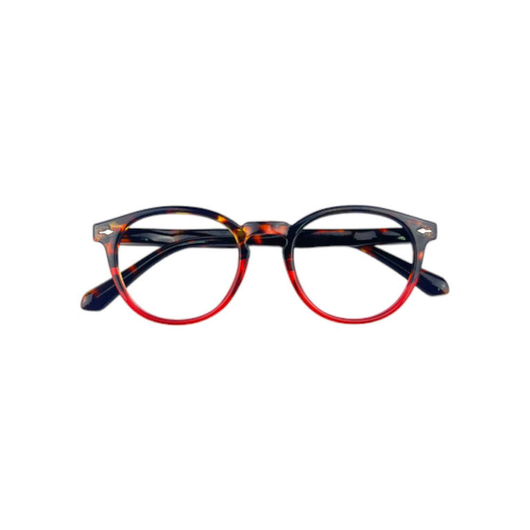Capuchino lentes de lectura filtro luz azul Rojo - Buhu Eyewear - en uso diario