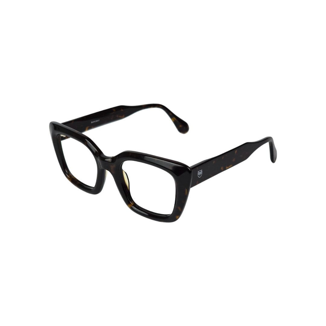 Natales marco óptico acetato Carey filtro luz azul - Buhu Eyewear - vista lateral