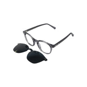 Chiloe Clip marco óptico acetato Gris clip-on sol - Buhu Eyewear - detalle montura