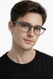 Chiloe Clip marco óptico acetato Gris clip-on sol - Buhu Eyewear - detalle lente
