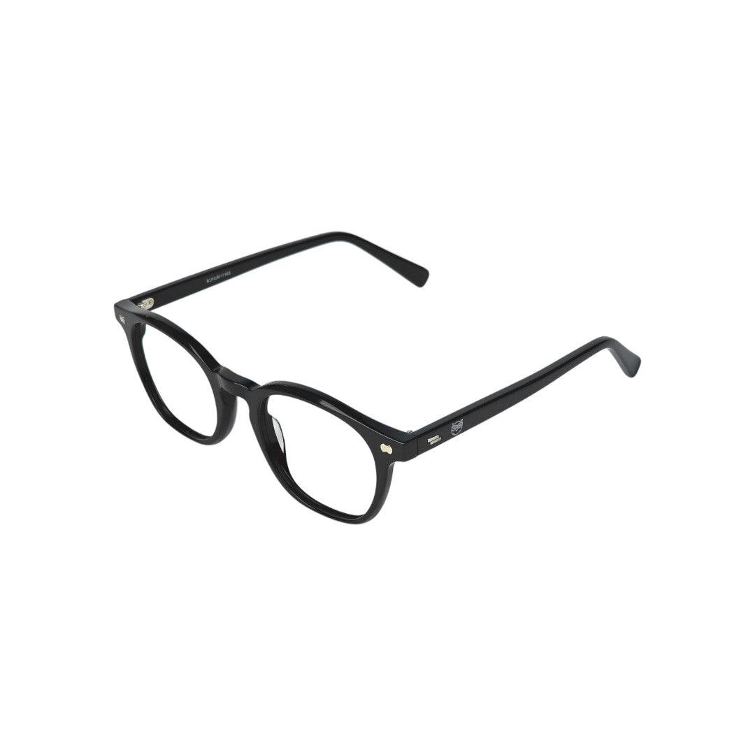 Chiloe Clip marco óptico acetato Negro clip-on sol - Buhu Eyewear - en uso diario