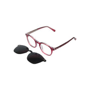 Chiloe Clip marco óptico acetato Rosado clip-on sol - Buhu Eyewear - detalle montura