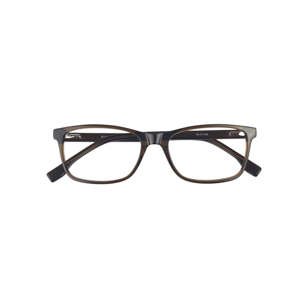 Concon marco óptico acetato Marrón filtro luz azul - Buhu Eyewear - en uso diario