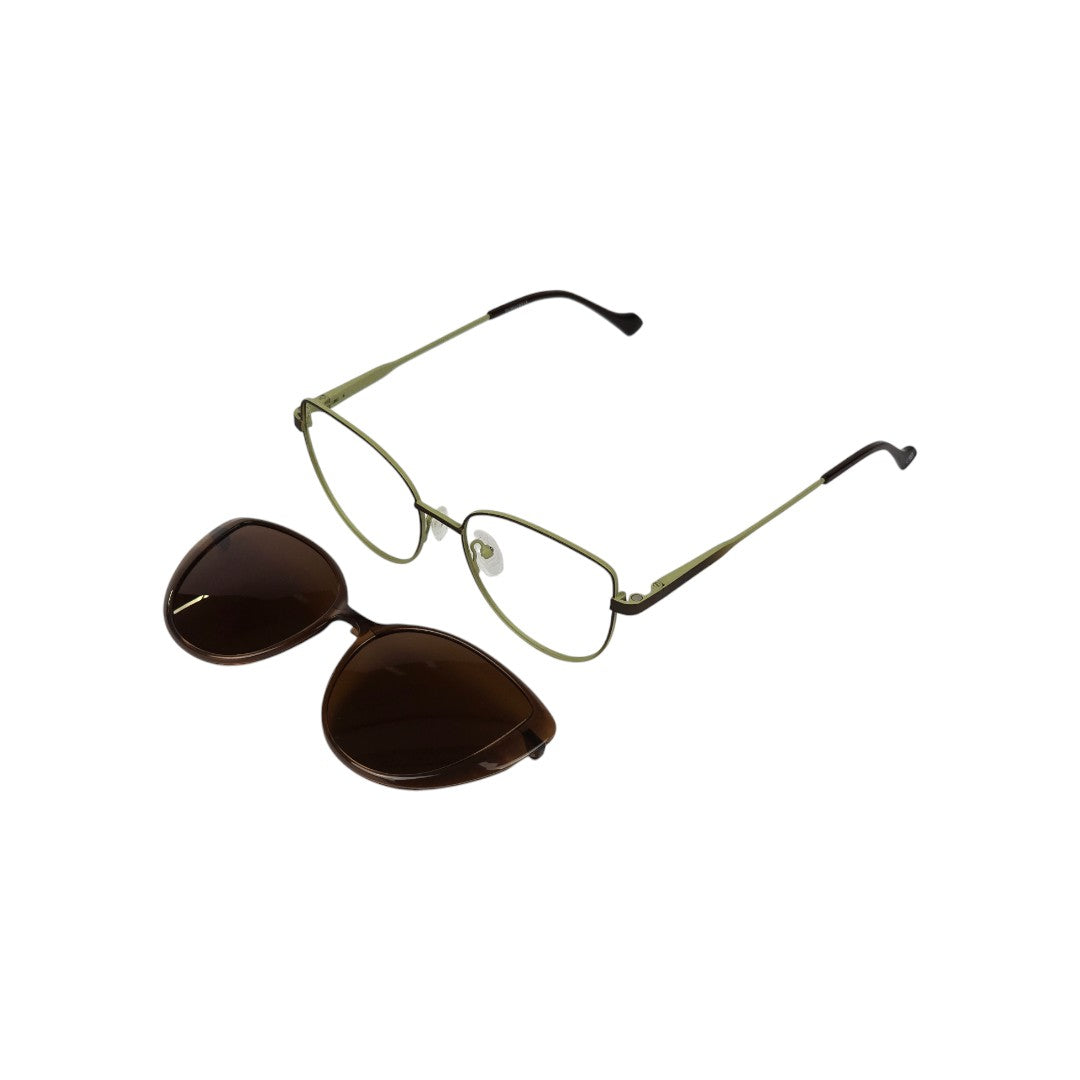 Córdoba Clip marco óptico clip-on sol metal Verde - Buhu Eyewear - detalle lente