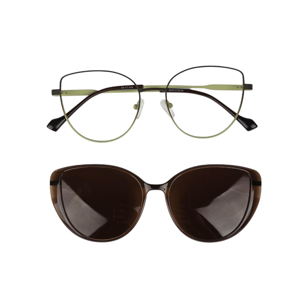 Córdoba Clip marco óptico clip-on sol metal Verde - Buhu Eyewear - lateral