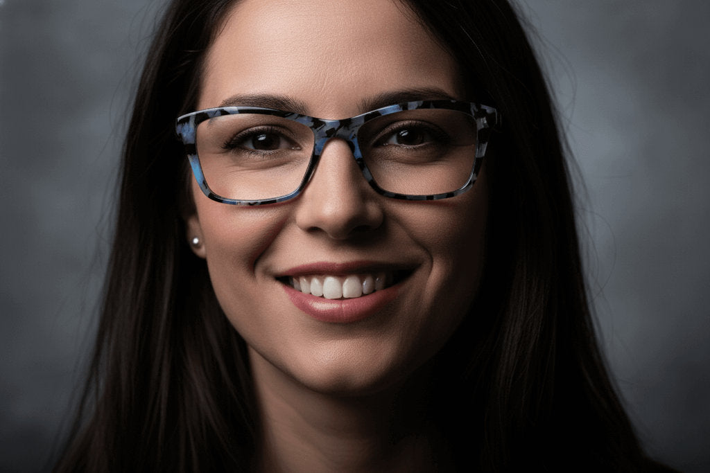 Donau lentes de lectura filtro luz azul Azul - Buhu Eyewear - en uso diario