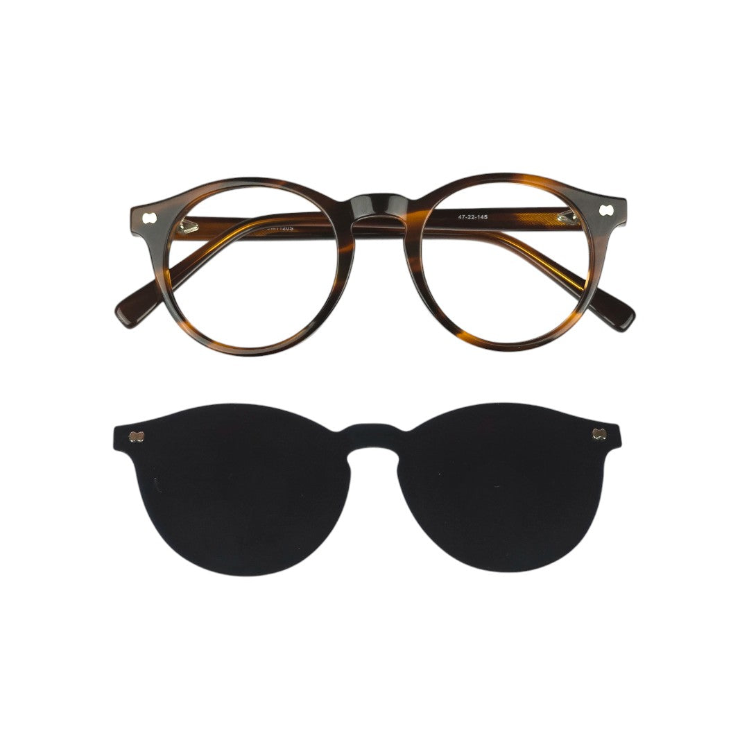 Elqui Clip marco óptico acetato Carey clip-on sol - Buhu Eyewear