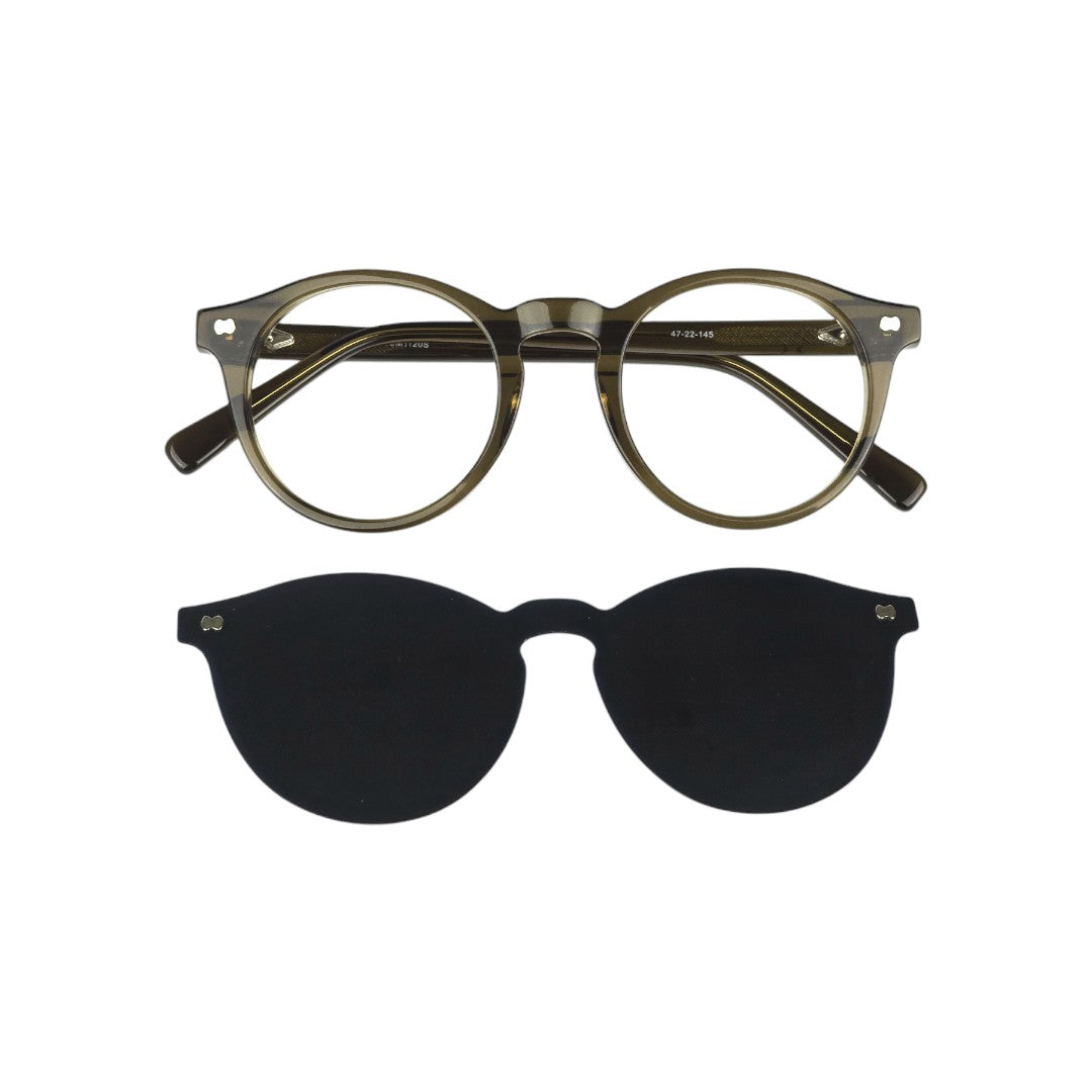 Elqui Clip marco óptico acetato Verde clip-on sol - Buhu Eyewear