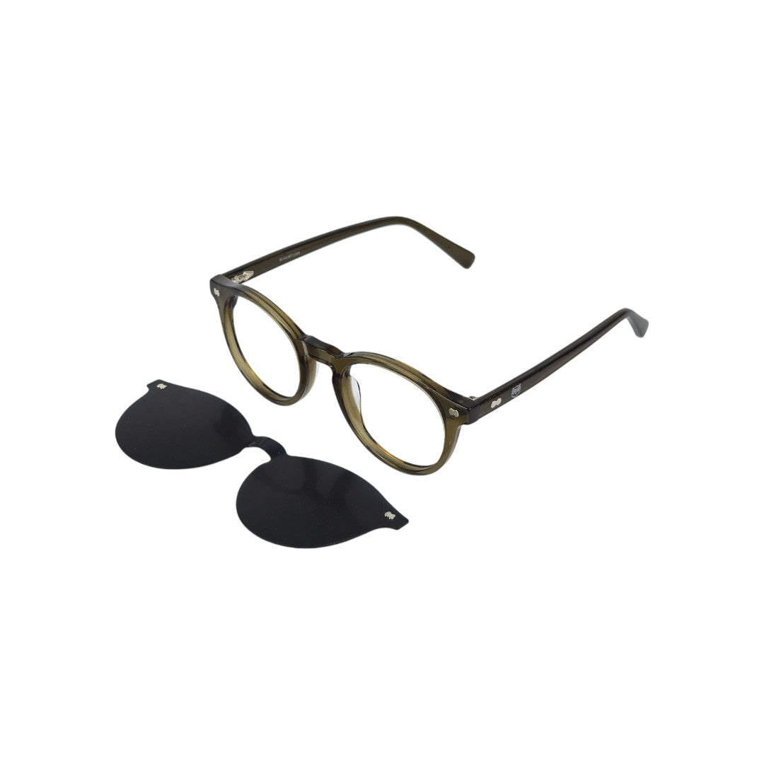 Elqui Clip marco óptico acetato Verde clip-on sol - Buhu Eyewear - vista frontal
