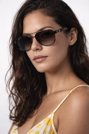 Estocolmo lentes de sol UV400 metal aviador Carey - Buhu Eyewear - plano general