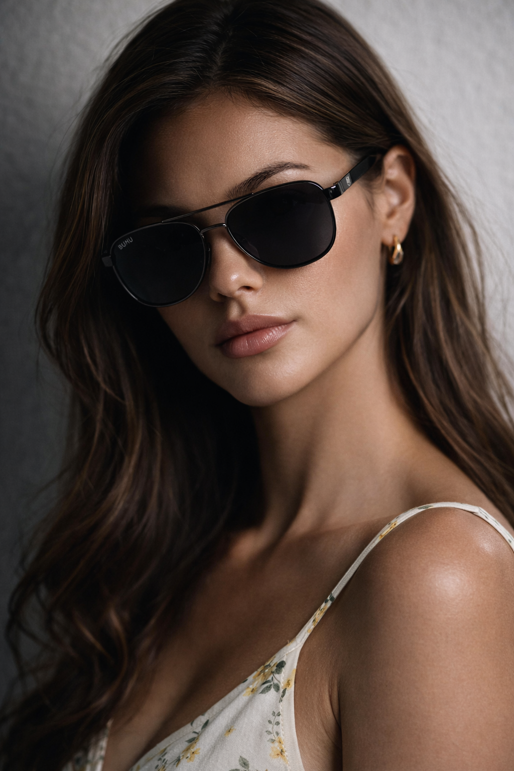 Estocolmo lentes de sol UV400 metal aviador Negro - Buhu Eyewear - detalle lente
