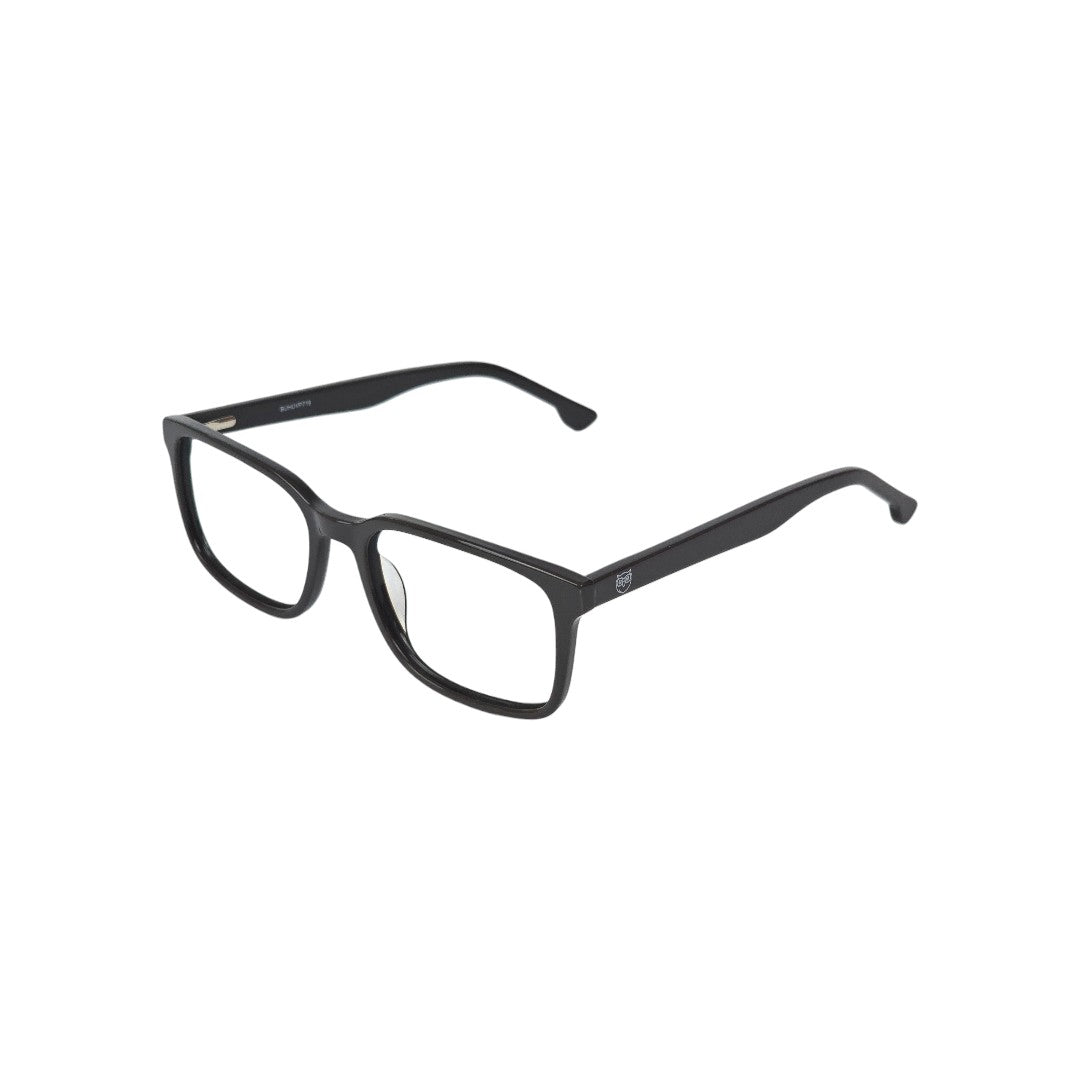 Fernando marco óptico acetato Gris filtro luz azul - Buhu Eyewear - detalle montura