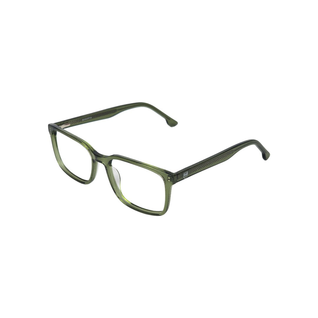 Fernando marco óptico acetato Verde filtro luz azul - Buhu Eyewear - vista lateral
