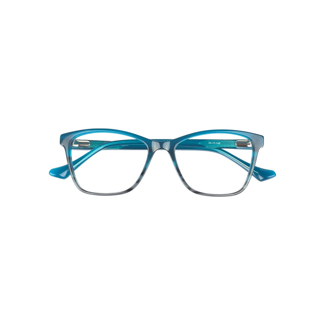 Frutillar marco óptico acetato Azul filtro luz azul - Buhu Eyewear - vista frontal