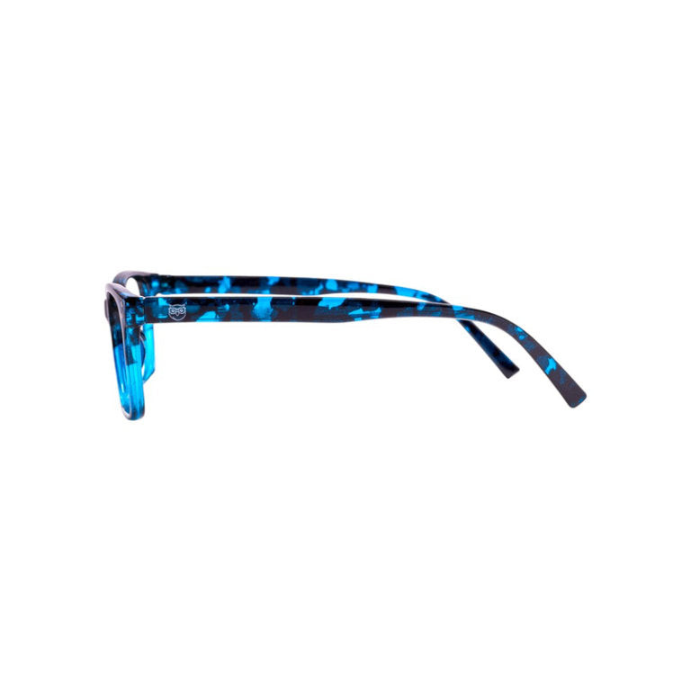 Guntram lentes de lectura filtro luz azul Azul - Buhu Eyewear - detalle montura