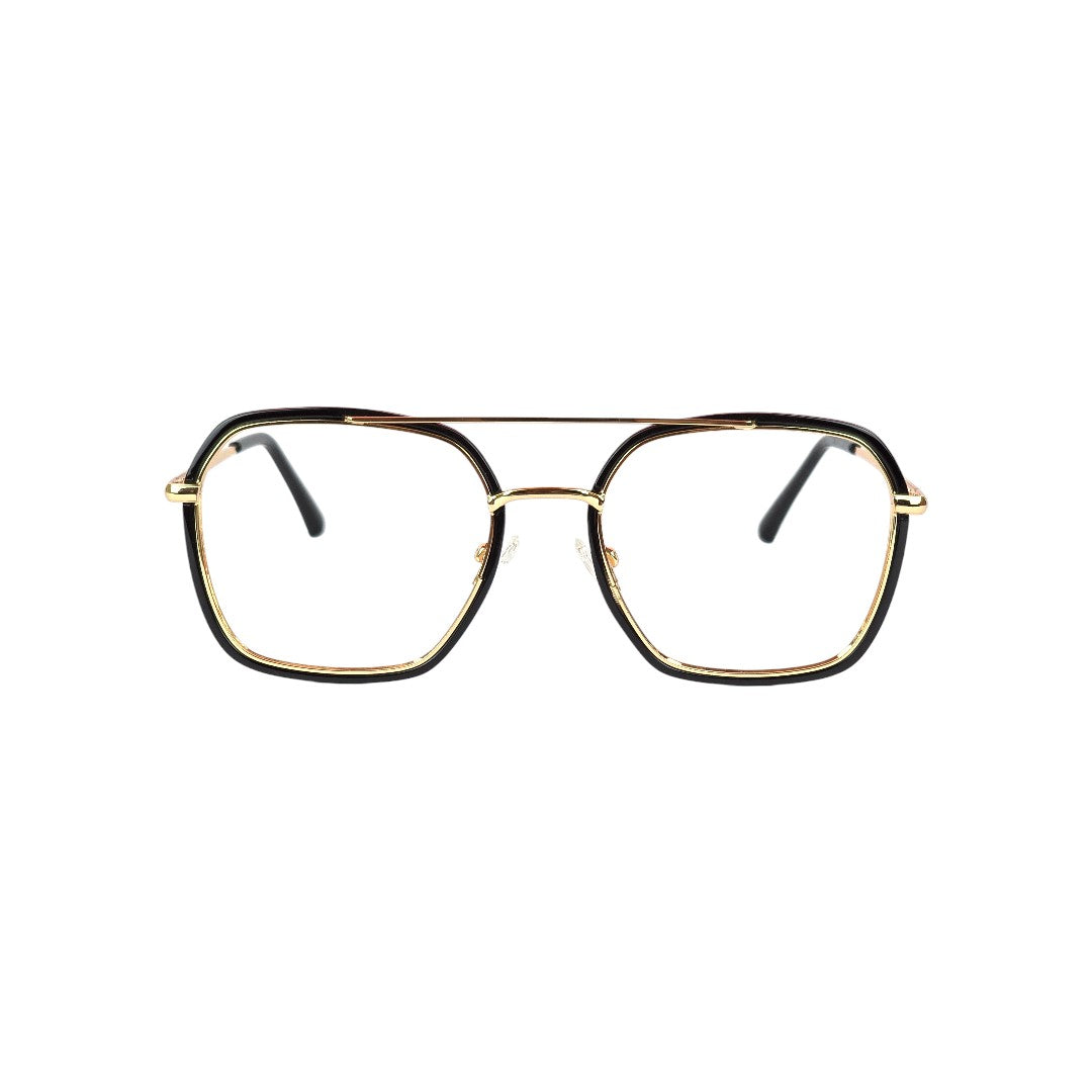 Huxley marco óptico acetato Negro filtro luz azul - Buhu Eyewear - detalle montura