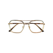 Huxley marco óptico acetato Olivo filtro luz azul - Buhu Eyewear - vista lateral
