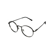 Lennon marco óptico metal Gris filtro luz azul - Buhu Eyewear - detalle montura