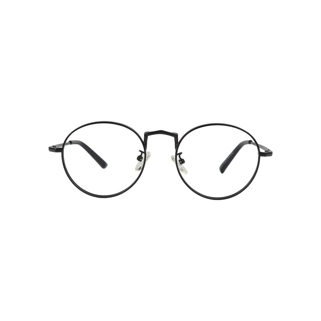 Lennon marco óptico metal Negro filtro luz azul - Buhu Eyewear