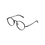 Lennon marco óptico metal Negro filtro luz azul - Buhu Eyewear - detalle montura