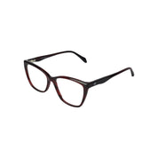 Licanray marco óptico acetato Rojo Carey filtro luz azul - Buhu Eyewear - vista lateral