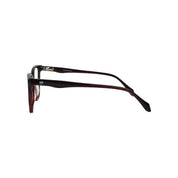 Licanray marco óptico acetato Rojo Carey filtro luz azul - Buhu Eyewear - detalle montura