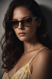 Miami lentes de sol UV400 acetato Café - Buhu Eyewear - detalle lente