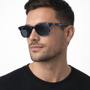 Miami lentes de sol UV400 acetato Carey Azul - Buhu Eyewear - detalle lente