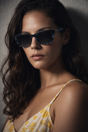 Miami lentes de sol UV400 acetato Carey Azul - Buhu Eyewear - plano general