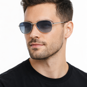 Monaco lentes de sol UV400 metal Gris - Buhu Eyewear - lateral