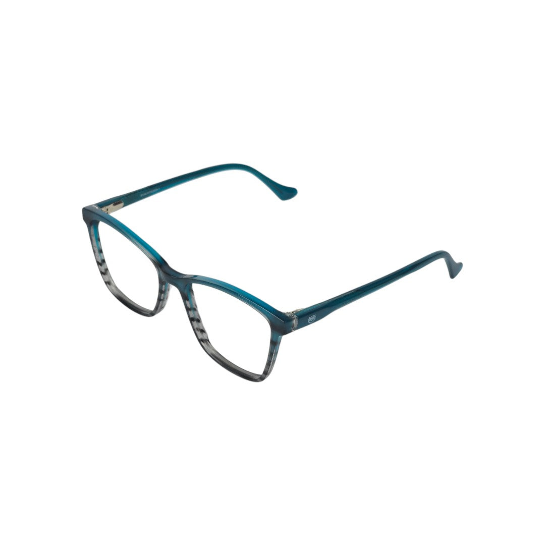 Papudo marco óptico acetato Azul filtro luz azul - Buhu Eyewear - vista lateral
