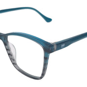 Papudo marco óptico acetato Azul filtro luz azul - Buhu Eyewear - vista frontal