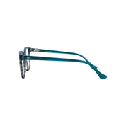 Papudo marco óptico acetato Azul filtro luz azul - Buhu Eyewear - en uso diario