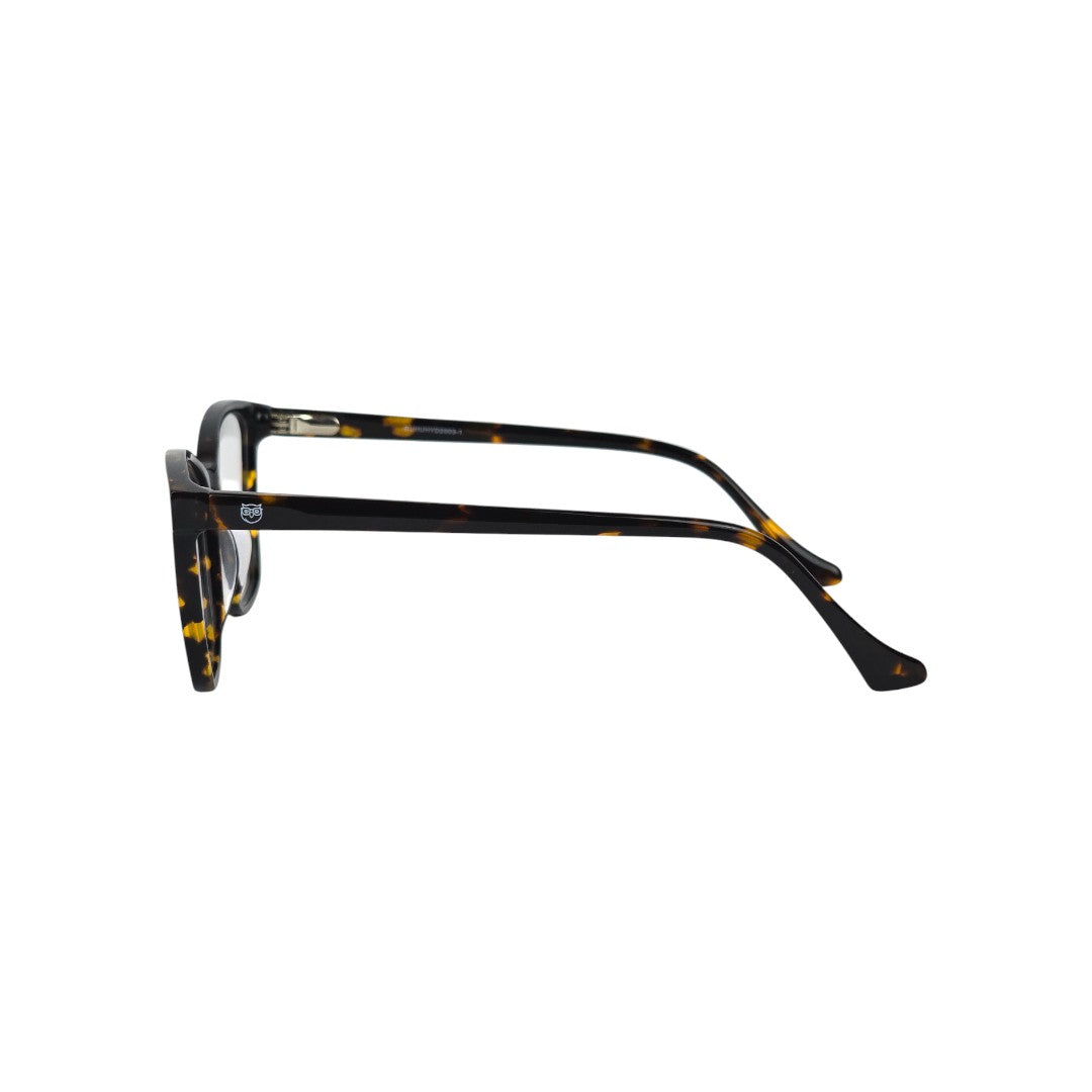 Papudo marco óptico acetato Carey filtro luz azul - Buhu Eyewear - en uso diario