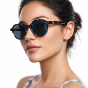 Paris lentes de sol UV400 acetato Carey Azul - Buhu Eyewear - plano general
