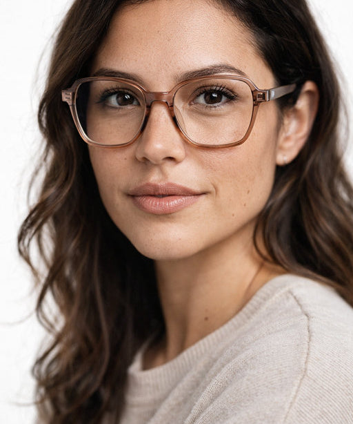 Patagonia marco óptico acetato mujer filtro luz azul - Buhu Eyewear - vista lateral